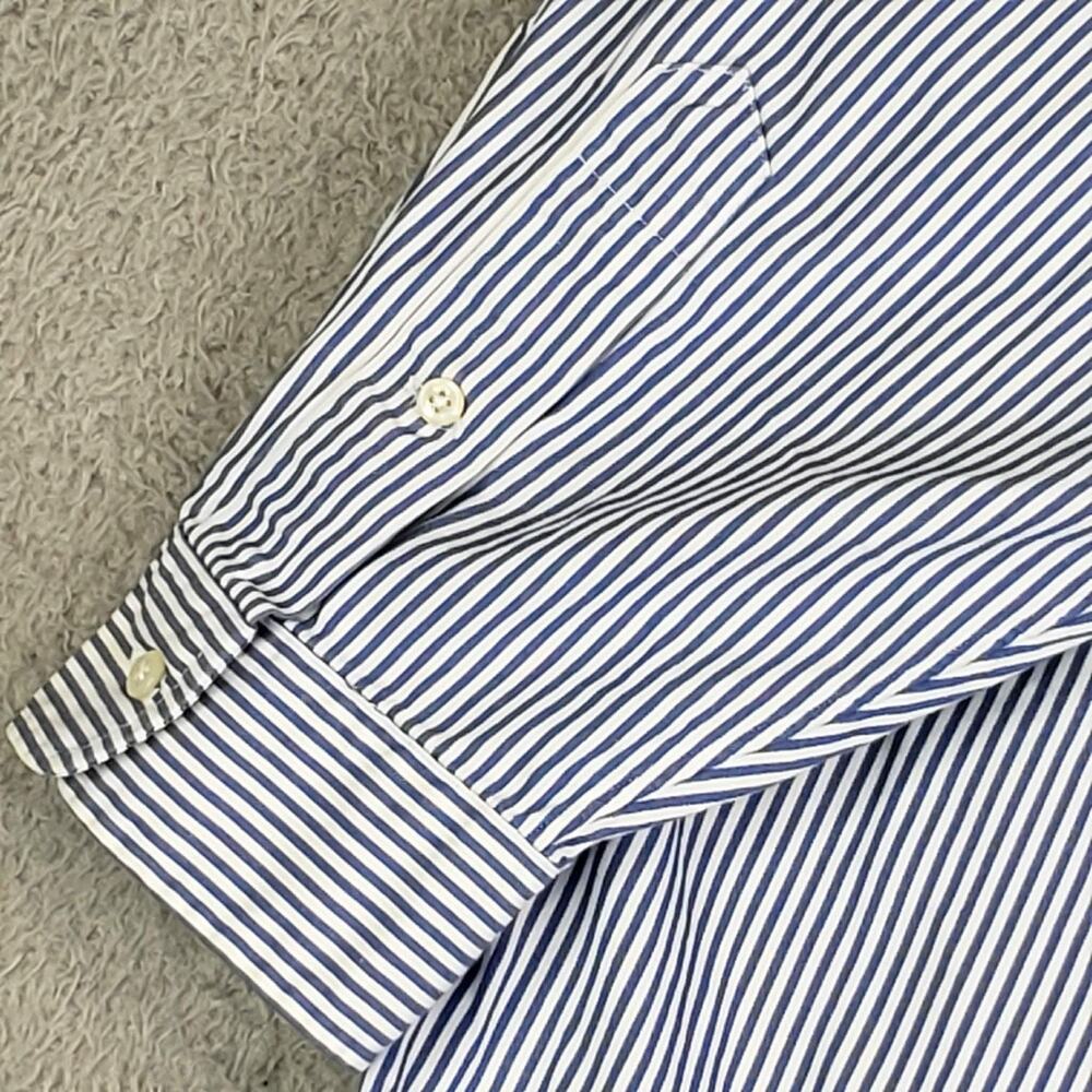 Polo Ralph Lauren Oxford Shirt Mens Size XXL LS Button Down Yarmouth Blue Stripe - Picture 7 of 9